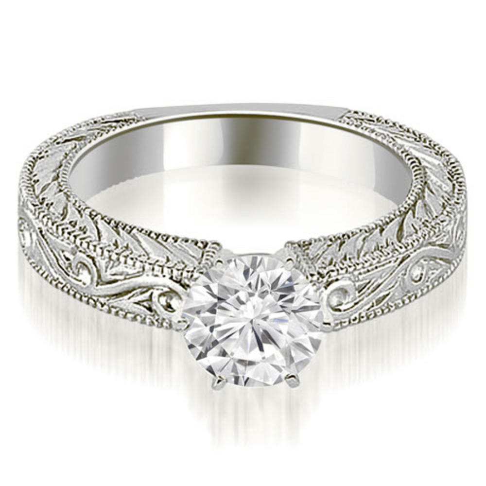 0.35 Ct Round Cut 18K White Gold Diamond Engagement Ring