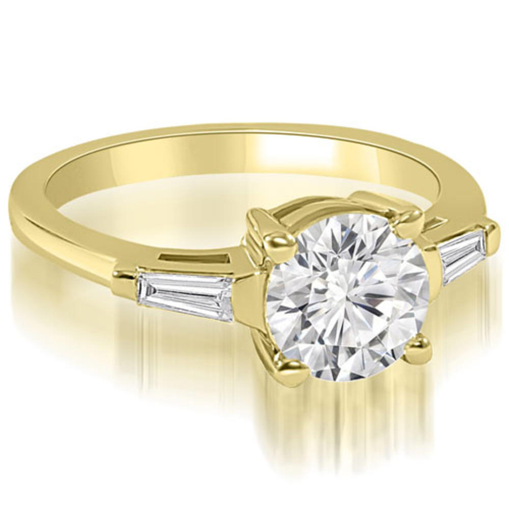 0.60-Cttw Round Cut 14k Yellow Gold Diamond Engagement Ring