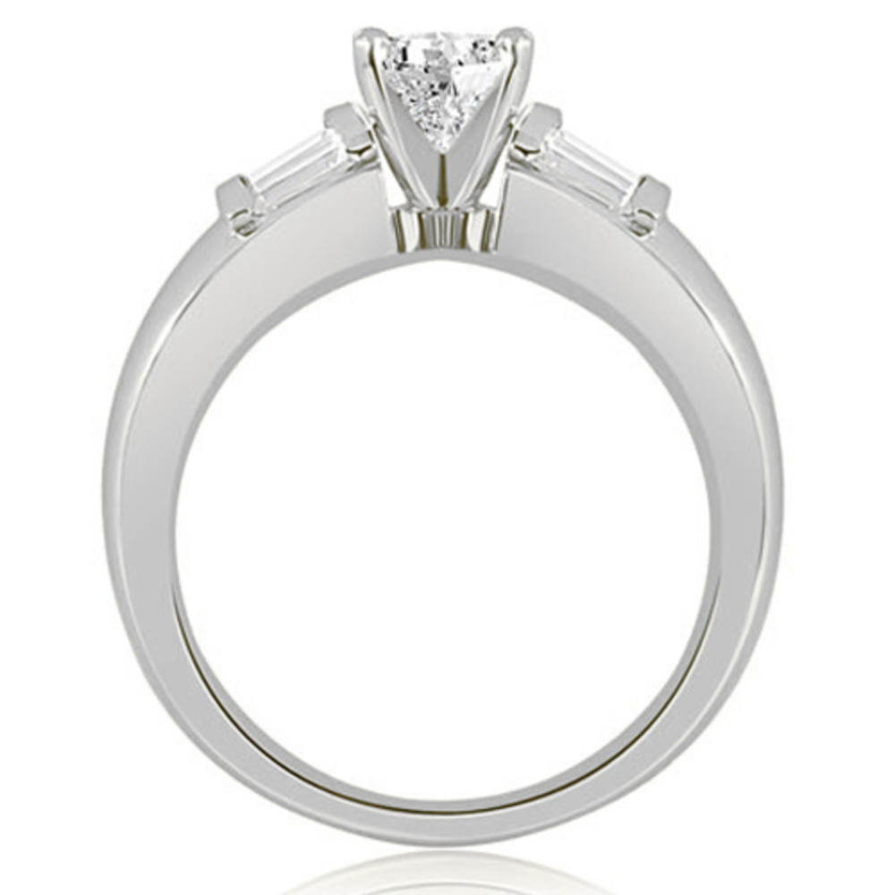 2.10 cttw. 18K White Gold Round And Baguette Cut Diamond Bridal Set (I1, H-I)