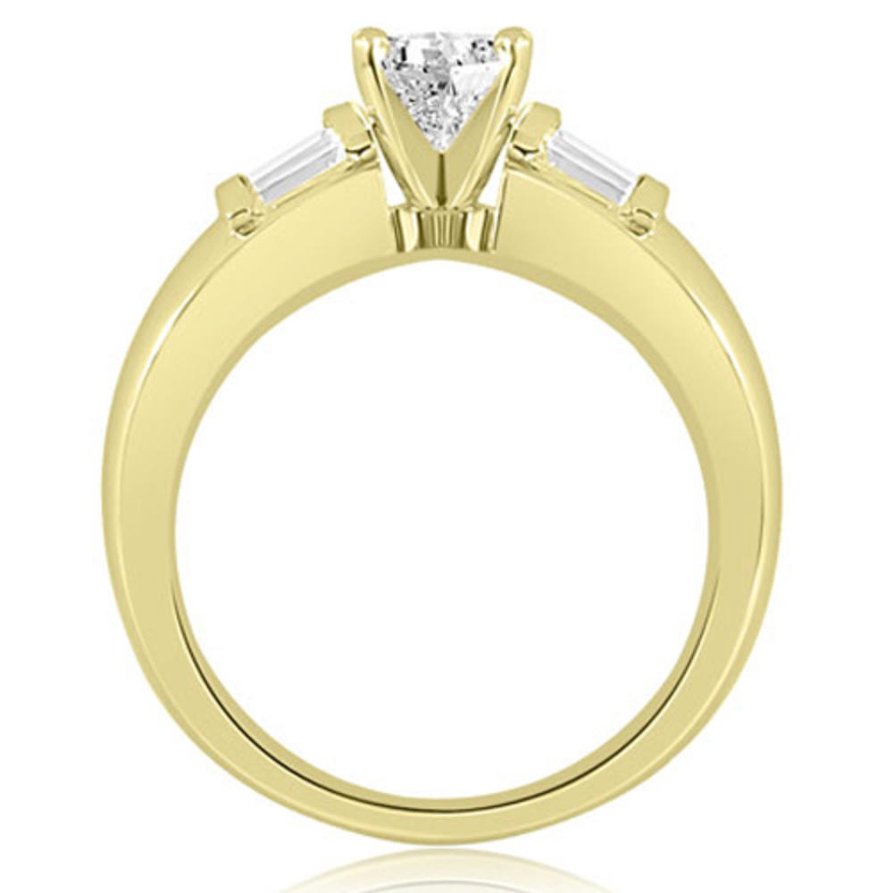 2.10 cttw. 18K Yellow Gold Round And Baguette Cut Diamond Bridal Set (I1, H-I)