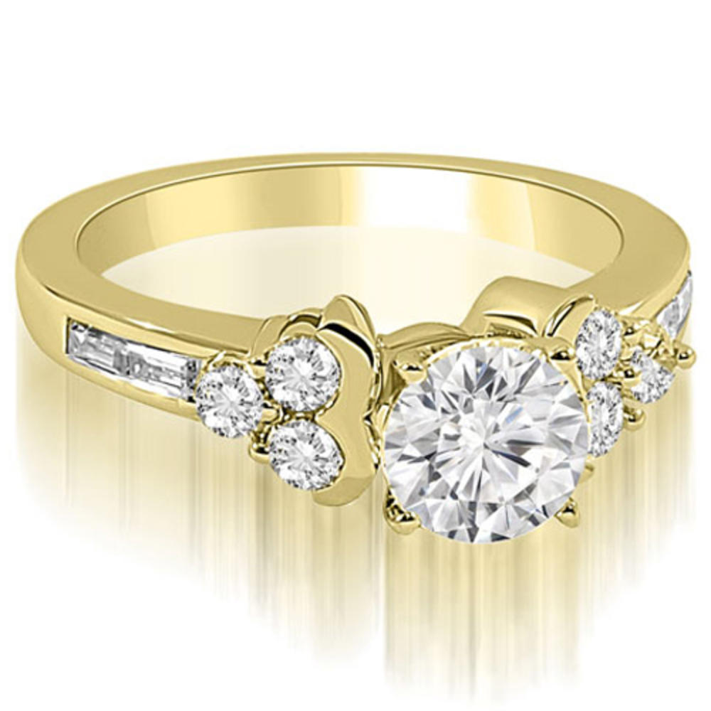 2.25 Cttw Round and Baguette Cut 14K Yellow Gold Diamond Bridal Set
