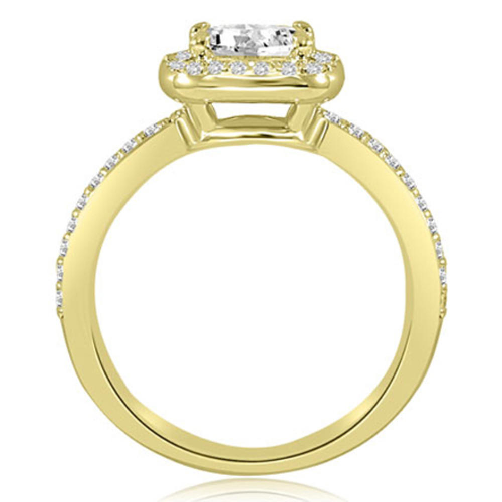 1.60 Cttw Princess Cut 14K Yellow Gold Diamond Bridal Set