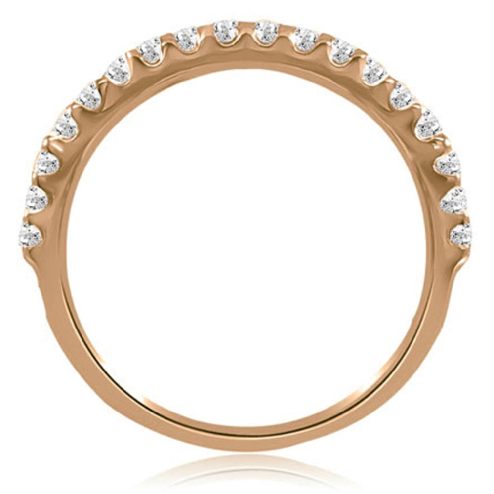 1.10 Cttw Round -Cut 14K Rose Gold Diamond Bridal Set