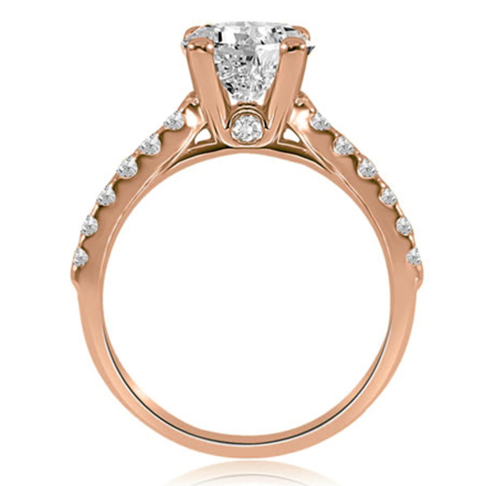1.60 cttw Round-Cut 18k Rose Gold Diamond Bridal Set