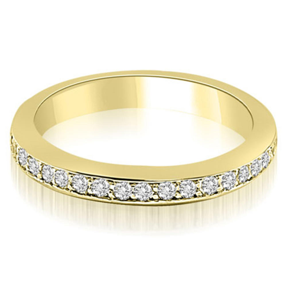1.05 Cttw Round Cut 14K Yellow Gold Diamond Engagement Ring Set