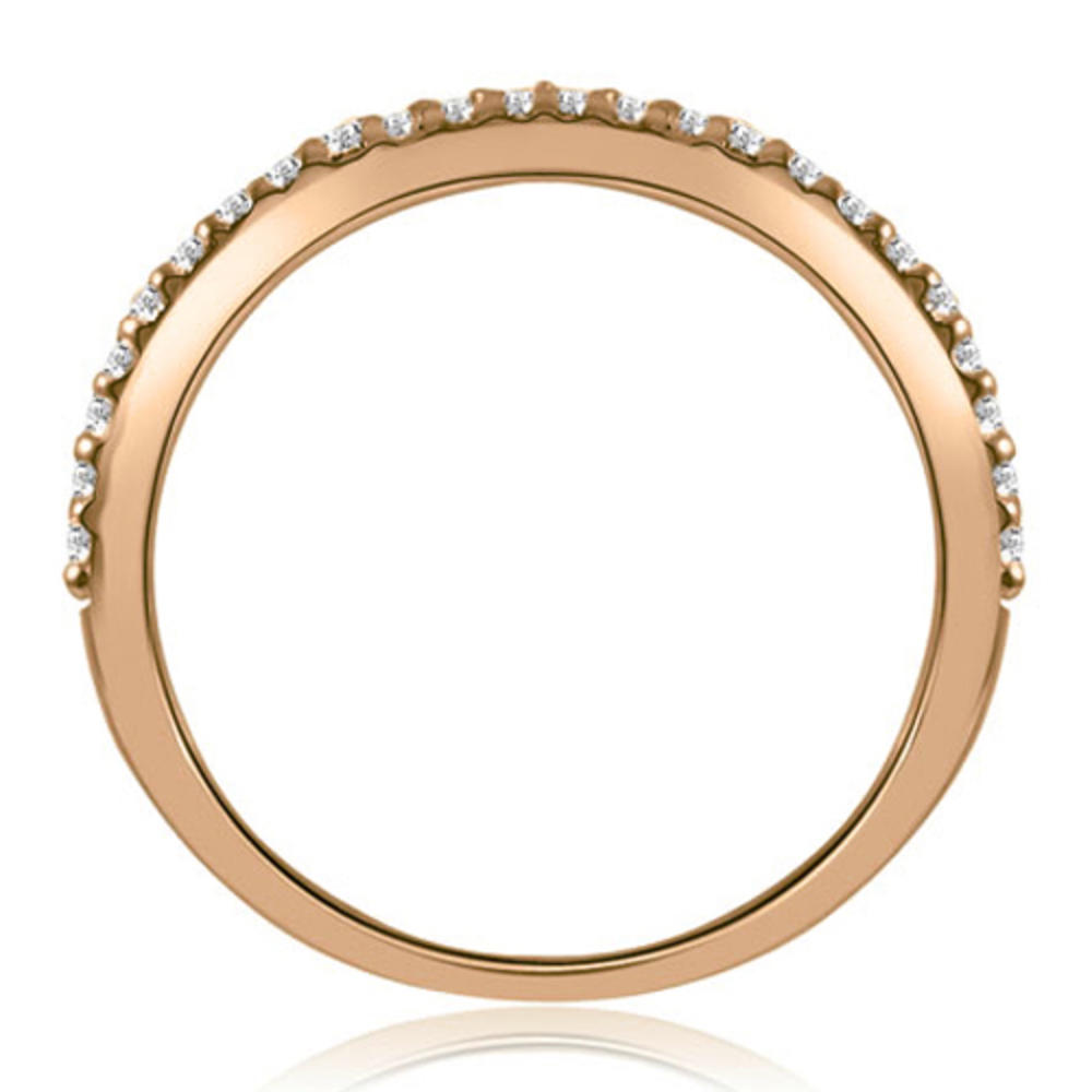 0.99 Cttw Round-Cut 14K Rose Gold Diamond Bridal Set