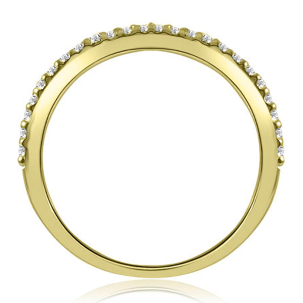 0.99 cttw. 14K Yellow Gold Cathedral Round Cut Diamond Bridal Set (I1, H-I)