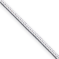 Sterling Silver 1.5mm Square Snake Chain Bracelet - 8 Inch - Lobster Claw