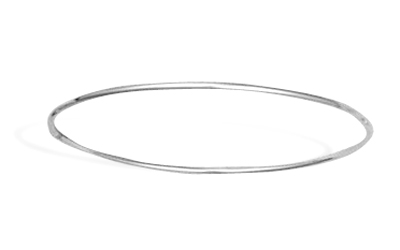 Sterling Silver 1.5mm Round Bangle Bracelet