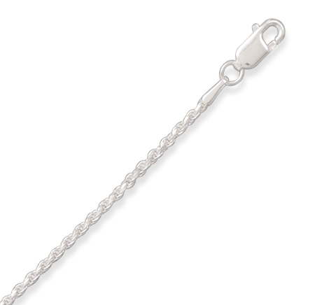 Ste. Silver 30 Inch 1.2mm Diam-cut Rope Chain Necklace 30 Inch 1.2mm Diamond Cut Rope Chain Necklace