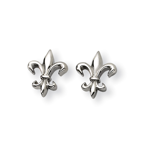 Titanium Fleur de Lis Earrings