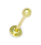 14k Yellow Gold 16 Gauge Ball Shaped Body Piercing Jewelry Labret Stud