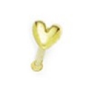 14k Yellow Gold Heart Body Piercing Jewelry Nose Stud