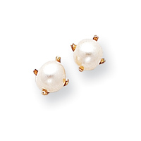 14KT Cultured Pearl Stud Earrings
