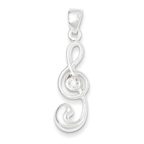 Sterling Silver Treble Clef Charm