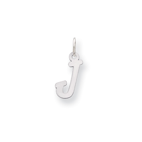 Sterling silver Small Initial J Charm.