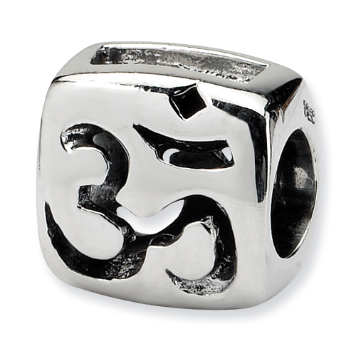 Sterling Silver Reflections SimStars Om Symbol Bead Charm