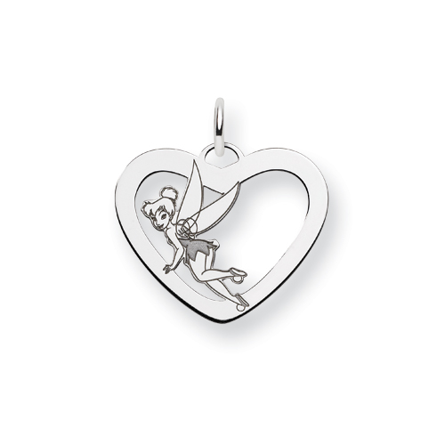 Sterling Silver Disney Tinker Bell Heart Charm
