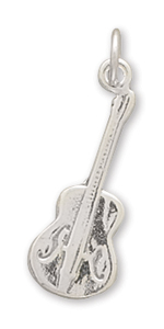 Sterling Silver Guitar Charm Measures 24x11mm