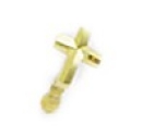 14k Yellow Gold Diamond-cut Cross Body Piercing Jewelry Nose Stud