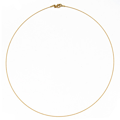14k Yellow 0.5mm Twist Cable Wire Chain Necklace - 16 Inch
