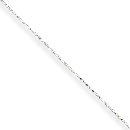 10 Karat White Gold Carded Cable Rope Chain Necklace - 20 Inch - JewelryWeb