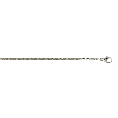 Palladium 1.5mm Cable Necklace - 24 Inch