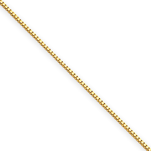 14k .5mm Box Chain Necklace - 16 Inch - Spring Ring