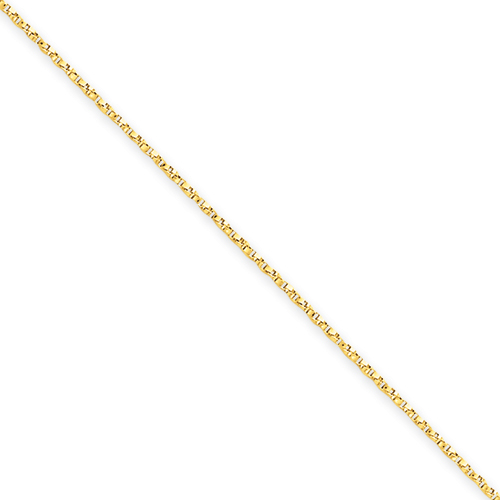 14k .95mm Twisted Box Chain Necklace - 24 Inch - Lobster Claw