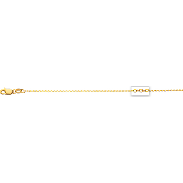 10K Yellow Necklace - 20 Inch Lob. Cable Chain