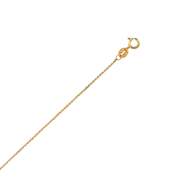 14k Gold Yellow 0.7mm Multi Faceted Fine Necklace - 20 Inch
