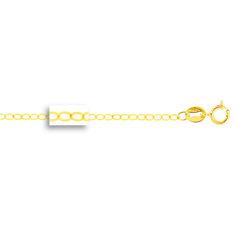 14k Yellow Piatto Chain Necklace - 18 Inch