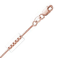 14k Rose Gold 16 Inch X .8 mm Box Chain Necklace