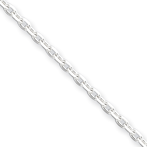 Sterling Silver 2mm Cable Chain Necklace - 30 Inch - Lobster Claw