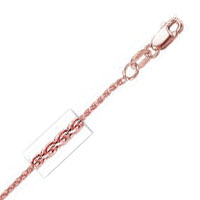 14k Rose Gold Round 18 Inch X 1.4 mm Wheat Chain Necklace