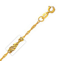 10k Yellow Gold 20 Inch X 1.5 mm Singapore Chain Necklace
