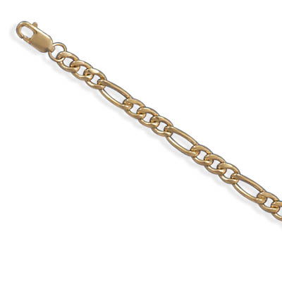 30 Inch 14/20 Gold Filled Figaro Chain Necklace a Lobster Clasp Closure.