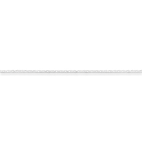 Sterling Silver 0.8MM D-Cut Fancy Chain Necklace - 24 Inch - Spring Ring