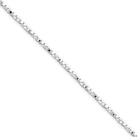 Sterling Silver Chain Necklace - 20 Inch - 1.35mm - Lobster Claw