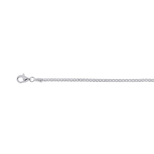Sterling Silver Box Necklace - 24 Inch