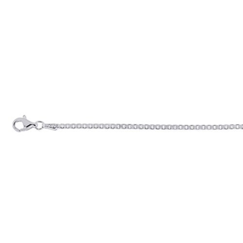 Sterling Silver Box Necklace - 16 Inch