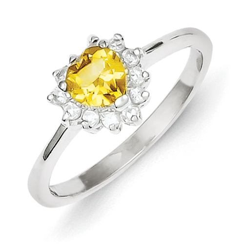 Sterling Silver Citrine ring - Size 7