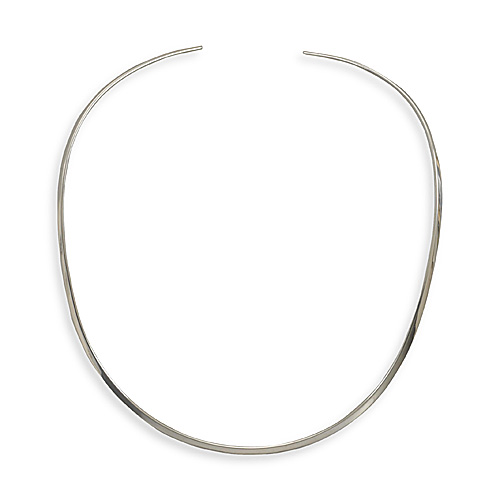 Sterling Silver 3mm Polished Open Back Collar Necklace