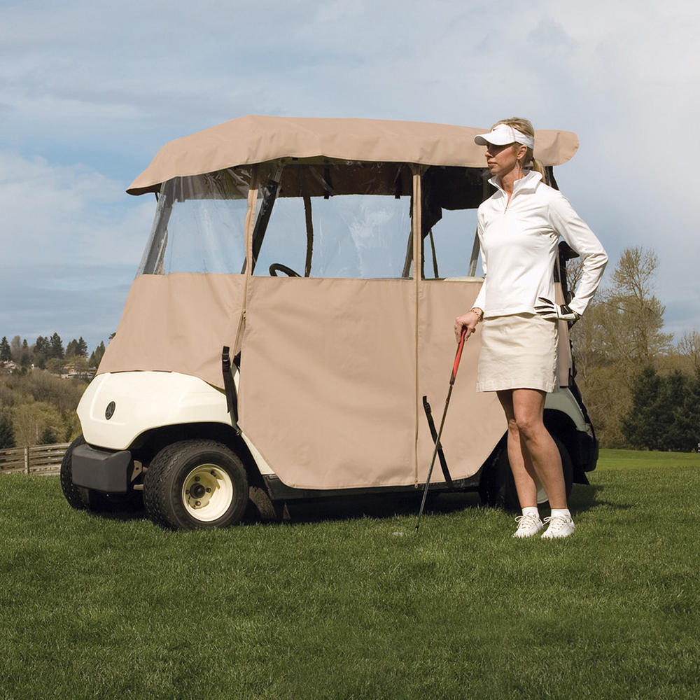 2 Person Deluxe 4 Sided Golf Car Enclosure