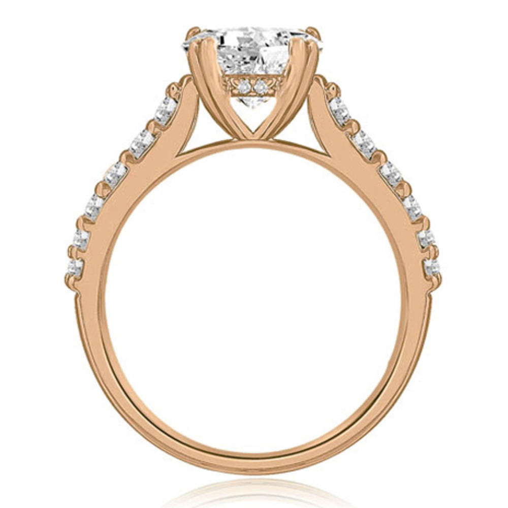 1.55 cttw Round Cut 14K Rose Gold Diamond Bridal Set