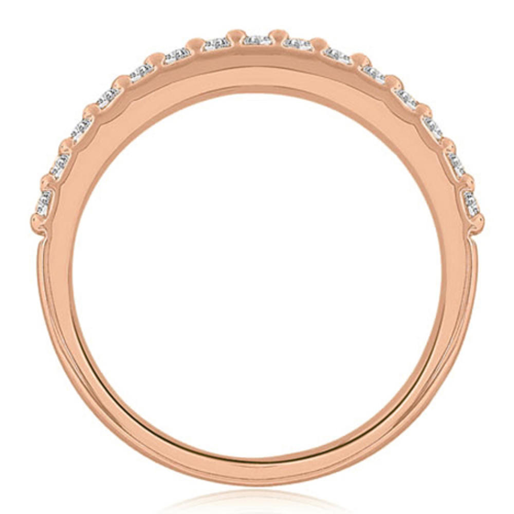 1.55 Cttw Round Cut 18k Rose Gold Diamond Bridal Set