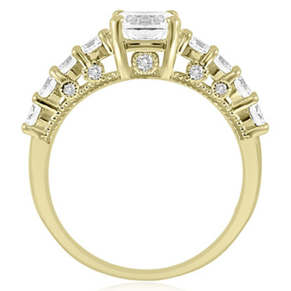 2.20 Cttw Round Cut 18K Yellow Gold Diamond Bridal Set