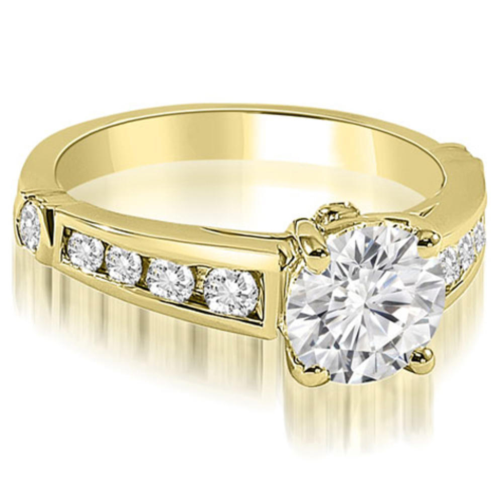 1.60 Cttw Round Cut 14k Yellow Gold Diamond Bridal Set