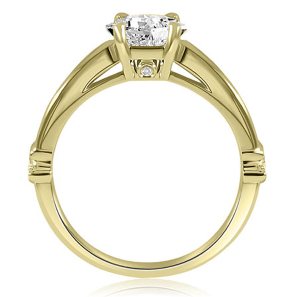 1.60 Cttw Round Cut 14k Yellow Gold Diamond Bridal Set