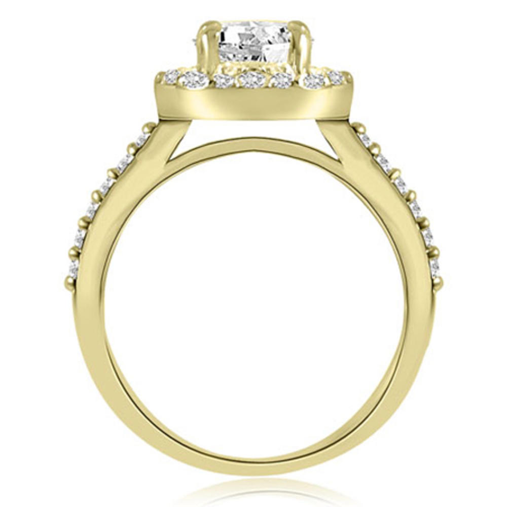 1.11 cttw Round-Cut 14k Yellow Gold Diamond Bridal Set